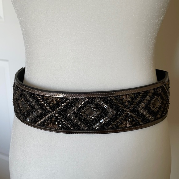 WHBM Beaded Leather Belt main image 5